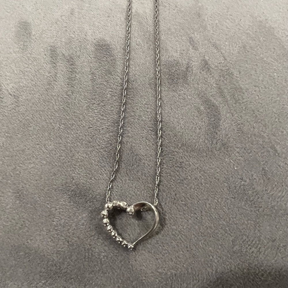 Sterling silver heart necklace